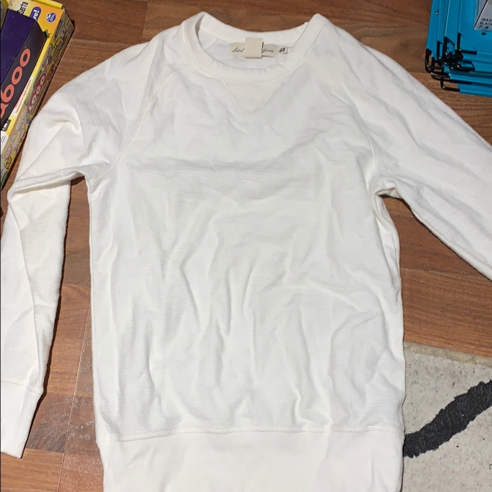 Off white crew neck sweatshirt